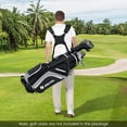 thumbnail image 3 of Costway Lightweight Golf Stand Bag with 14 Way Top Dividers 6 Pockets Cooler Bag Rain Hood Gray, 3 of 10