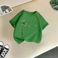 thumbnail image 5 of Curuila Kid Girls Tops Cartoon Print Crew Neck Short Sleeve Tee Summer Casual Loose T Shirt Green Size 8-10 Years, 5 of 5