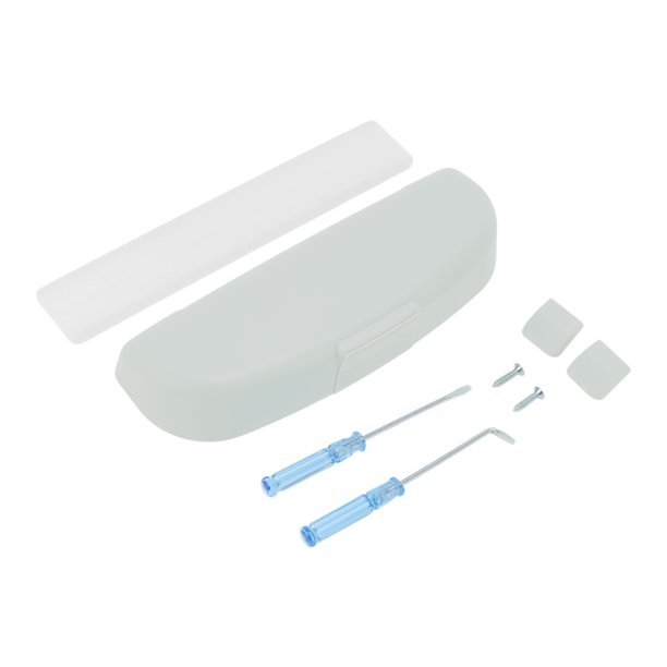 Estuche para gafas de sol de automóvil Unique Bargains para Peugeot 308 2014-2024, soporte para gafas de sol, caja de almacenamiento, plástico ABS, blanco, 1 juego