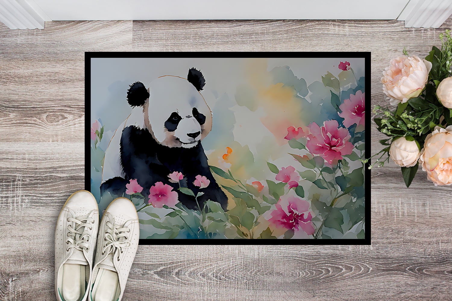 Carolines Treasures DAC2972MAT 0.15 x 18 x 27 in. Panda Doormat