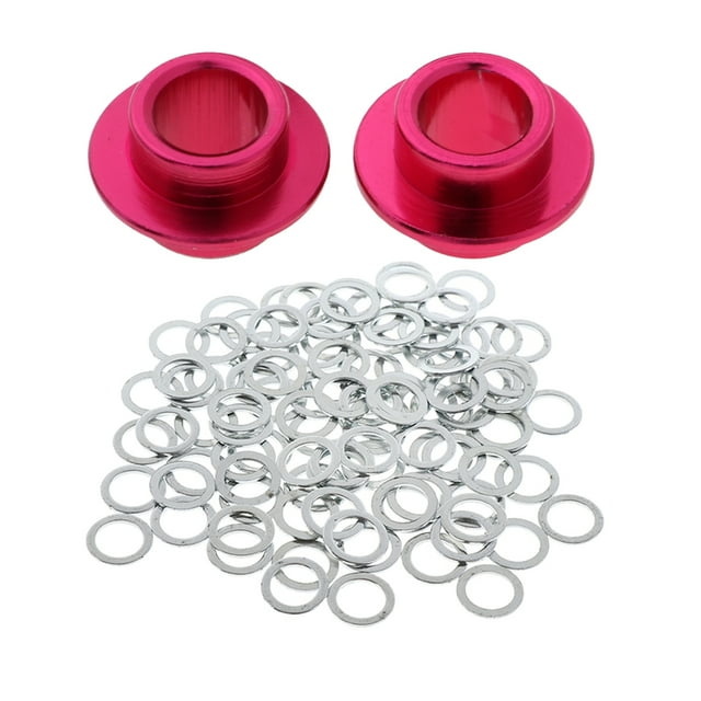 Skateboard Longboard Hardware 100 piezas Arandelas de + 2 piezas Espaciadores de rodamientos Rojo shamjiam Lavadora de velocidad para monopatines