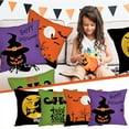 thumbnail image 4 of Throw Pillow Covers 18x18 Halloween Decorations, Pumpkin Spider Skull Castle Cushion Covers Soft Linen Pillow Case Covers with Zipper for Couch Sofa Bed Car, 4 of 8
