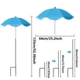 thumbnail image 2 of YfiDSJFGJ Umbrellas for Outdoor 50in Higher 26in Larger Adjustable Angles Shade Umbrella Sturdy Garden Shade Cover Sun Protection Umbrella for Potted Plants,Blue, 2 of 6
