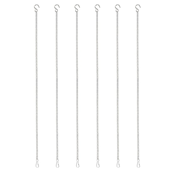 Uxcell Hanging Chains with S-Hook, Plant Hangers for Bird Feeders and Plant Baskets 1.64 ft