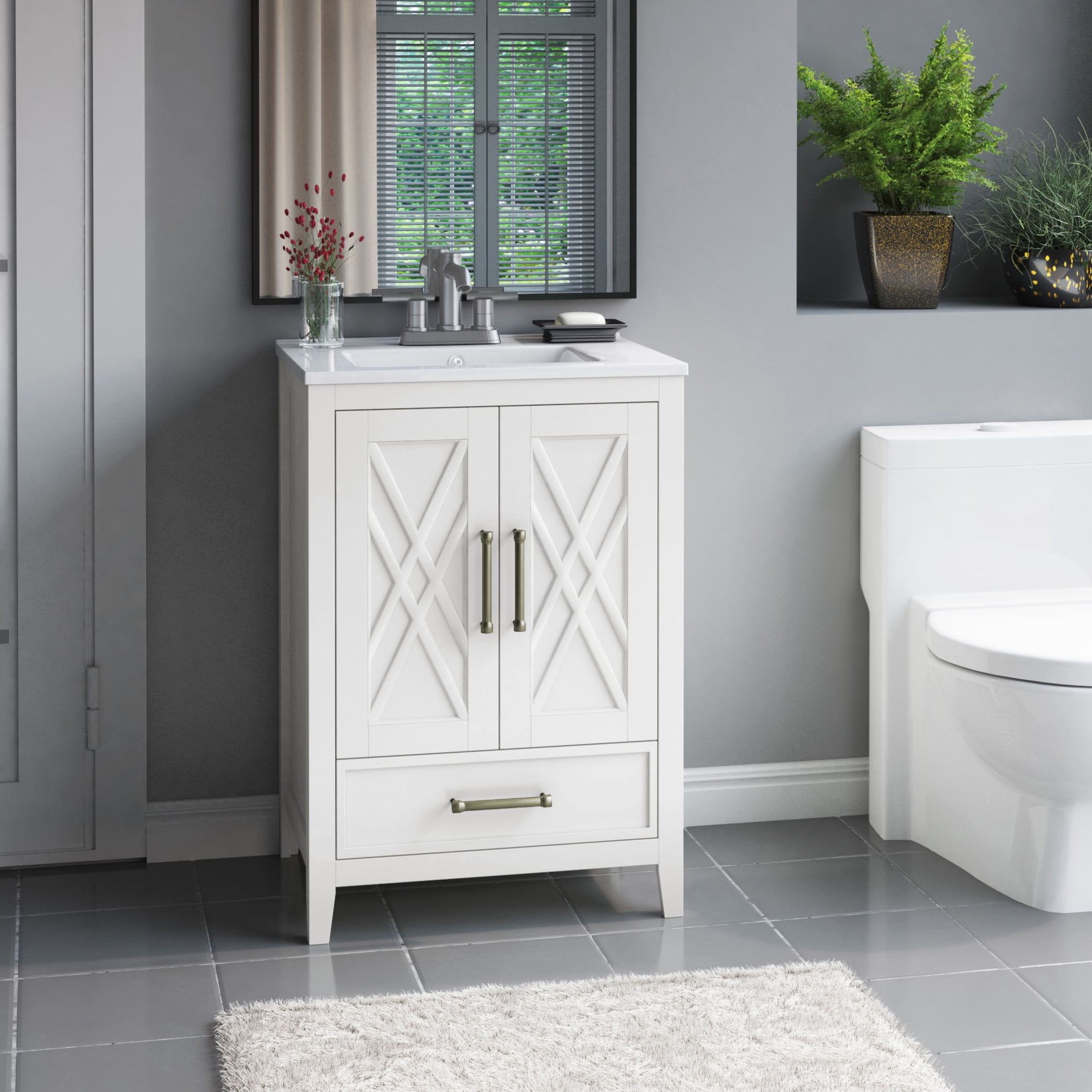 Twin Star Home 24" Single Bathroom Vanity with Lower Drawer