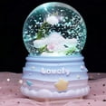 thumbnail image 2 of Kawaii Sanrio Cinnamoroll My Melody Crystal Ball Anime Automatic Snow Rotation Music Box Light Children Birthday Christmas Gift, 2 of 17