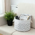 thumbnail image 5 of SLYNSHome Storage Basket,Small Hamper Laundry Basket Gray Small Basket with Handles Decorative Toy Storage Bin Shelf Storage Organizer, 5 of 7