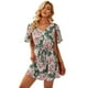 thumbnail image 4 of ABPHQTO Vestido de mujer floral verde con espalda hueca, 4 of 5
