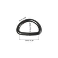 thumbnail image 3 of Metal D Ring 0.39"(10mm) D-Rings Buckle for Hardware Bags Belts Craft DIY Accessories Black, 150pcs, 3 of 5
