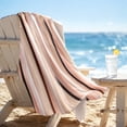 thumbnail image 4 of HOZVOMI Striped Beach Towel Fast Dry Microfiber Polyester Travel Towel Sand Repellent Versatile Use for Beach Swimming Camping, 4 of 7