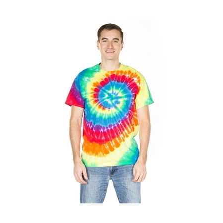 Gildan Men's Colorful Tie-Dye Rainbow Swirl T-Shirt, Style 200MS