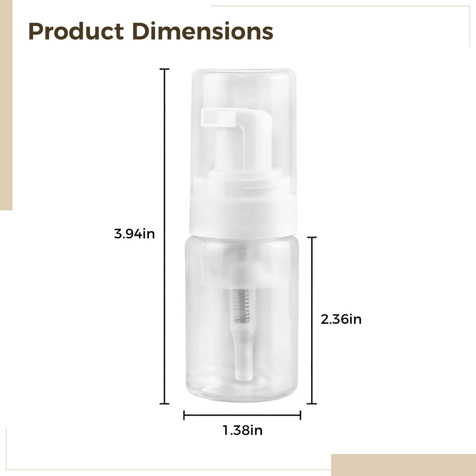 24 PCS Travel Foam Bottles,30 ml Empty Foam Pump Bottles,Leakproof Plastic Container for Travel Size Hand Soap,Shampoo,Lotion,Body Wash