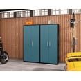 thumbnail image 2 of Eiffel Storage Cabinet in Matte Black and Aqua Blue (Set of 2), 2 of 7