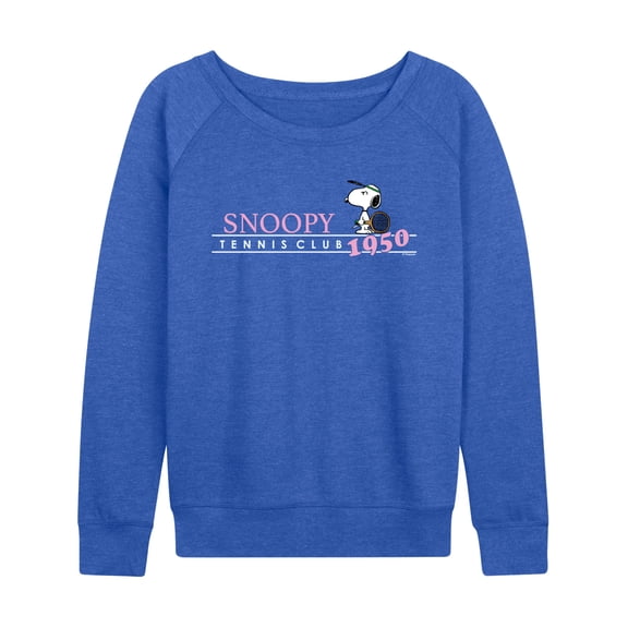 Peanuts - Snoopy Tennis Club - Women's French Terry Long Sleeve Pullover