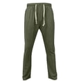 thumbnail image 4 of SAWOBUUN Men's Cotton Pants Relaxed Fit Casual Summer Pants Drawstring Elastic Waist Trousers, 4 of 9
