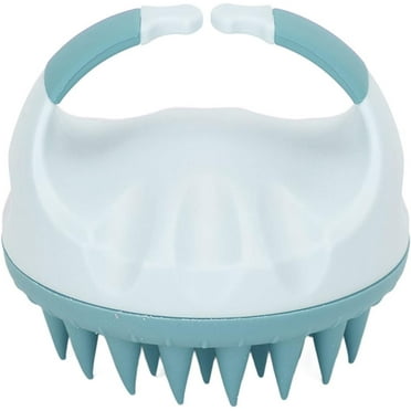 Hair Scalp Scrubber, Hair Massager Soft Silicone Waterproof Manual Hair Massage Scalp Cleaning Anti Dandruff Shampoo Brush(green)