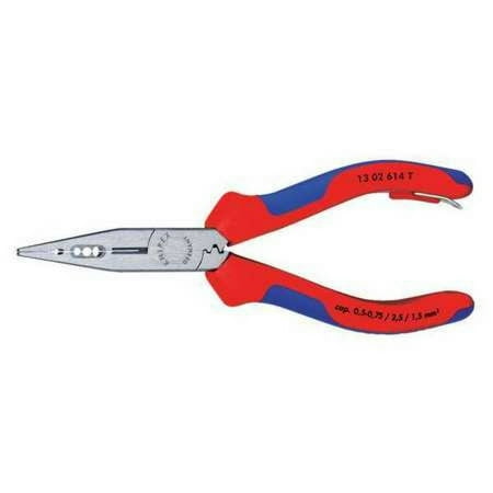 UPC: 0843221022150 | KNIPEX 13 02 614 T BKA Chain Nose Plier 6-1/4  Overall Length