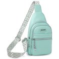 thumbnail image 1 of Bolsa De Pecho Bolso de pecho para mujer, bolsos de hombro de PU de moda informal, bolsillo en la cintura del pecho (verde) Tmvgtek Para Estrenar, 1 of 7