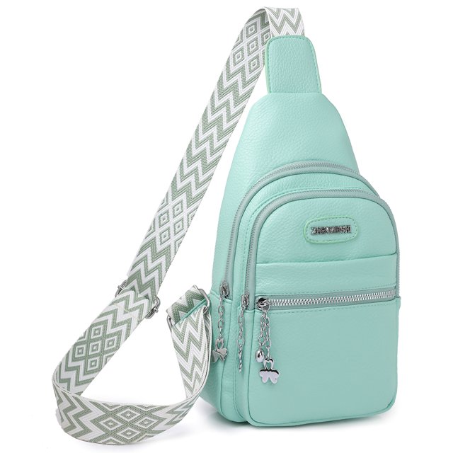 Bolsa De Pecho Bolso de pecho para mujer, bolsos de hombro de PU de moda informal, bolsillo en la cintura del pecho (verde) Tmvgtek Para Estrenar