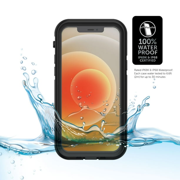 Body Glove Tidal Waterproof Phone Case for iPhone 12 Black/Clear