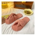 thumbnail image 6 of Women  Corduroy Slippers House Slides for Woman Home Bedroom Bathroom Spa Hospital Open Toe Corduroy Slippers Anti Slip Cozy Comfortable, 6 of 9