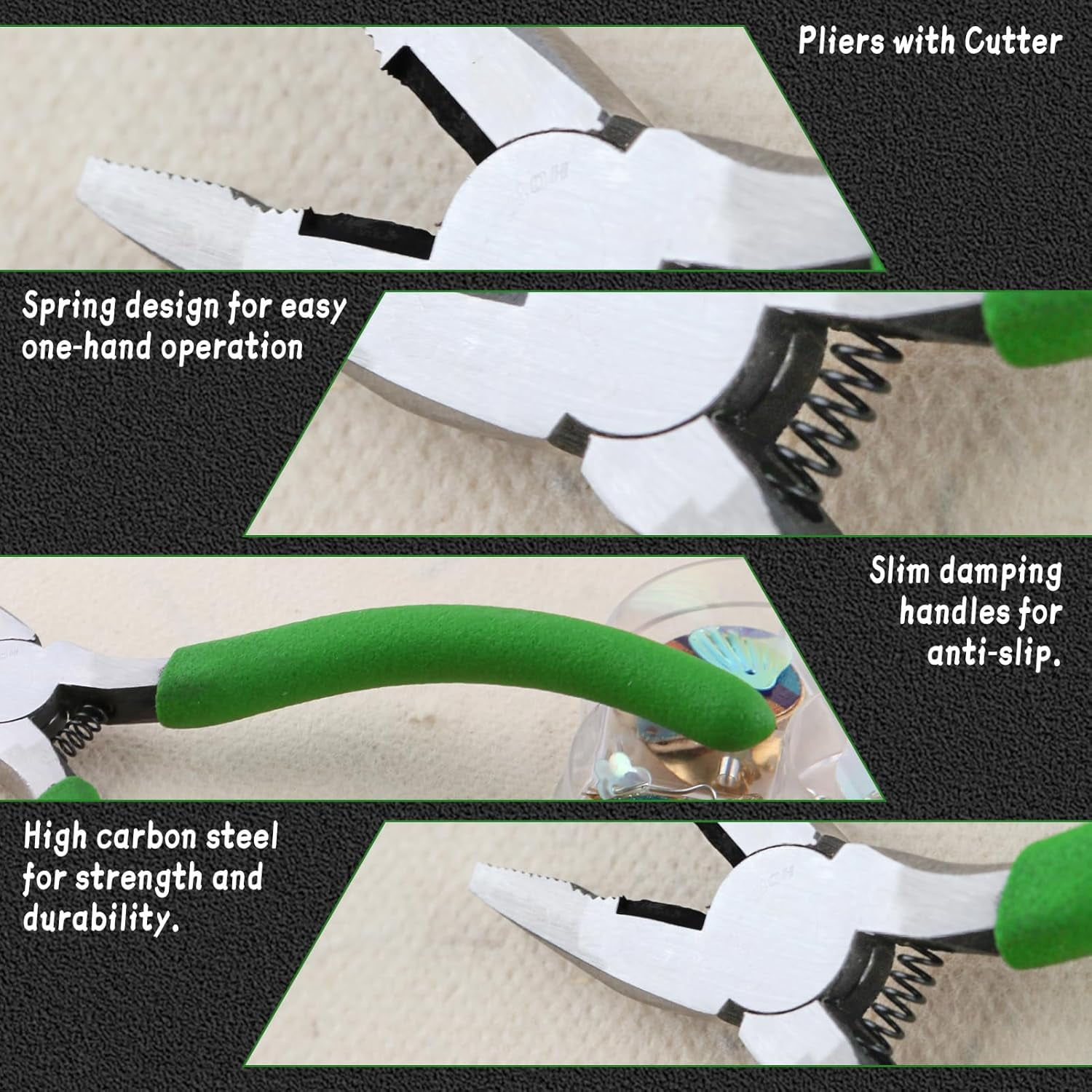 Mini Lineman's with Wire Cutter 4-1/2 Inches Multi Use Combination Plier Thin Small Side Cutters Serrated Jaw Micro Linesman Plier Precision Fine Jewelry Making Beading Hobby Craft