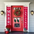 thumbnail image 5 of Neoyler 2 Pack Christmas Door Curtain for Holiday Decor with Polyester Fabric and Classic Calligraphy for Festive Celebrations and Cultural Events 11.8x70.9in Pink, 5 of 6