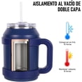 thumbnail image 3 of Termo de Acero Inoxidable de Doble Pared, 1.5 L Termo Grande, Vaso de Viaje Aisl con Tapa y Pajita, Mantiene el Frío Durante 10 Horas y el Calor Durante 8 Horas (Rosa), 3 of 3