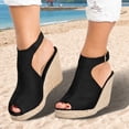 thumbnail image 1 of Sandalias informales para mujer, sandalias con plataforma a la moda, temperamento, compras diarias, viajes, 1 of 8