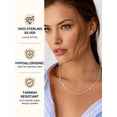 thumbnail image 3 of PROSTEEL Pure S925 Sterling Silver Chain for Women Sensitive Skin Hypoallergenic 3mm/5mm Figaro Necklace Birthday Graduation Gift for Female Mom Wife, 3 of 9