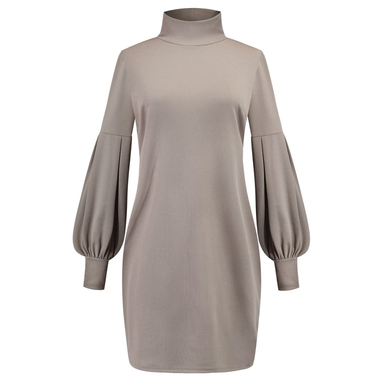 cable knit lantern sleeve sweater dress Cable-Knit Surplice Lantern Sleeve Sweater Dress
