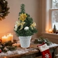 thumbnail image 5 of Hometravel Mini Christmas Tree Plant, Artificial Desktop Holiday Decor, Small Potted Tree Arrangement for Table, Shelf, Indoor Display, 5 of 7