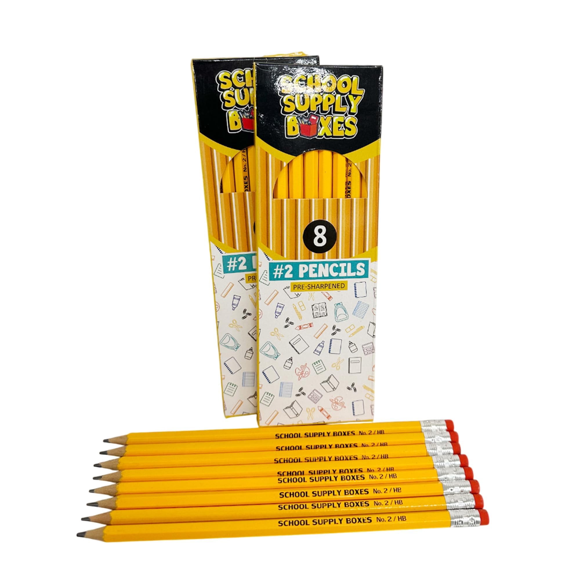 School Supply Boxes | Teacher Pallet (180 Boxes) | Back to School Essentials Kit Designed for Teachers | Includes Pencils, Red Pens, Dry Erase Markers, Sticky Notes, Paper Clips & More