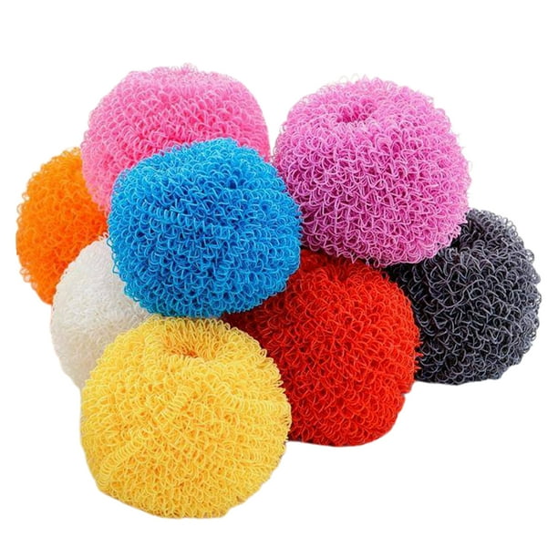10 bolas de limpieza de fibra de cocina, bolas de alambre de acero, herramienta de limpieza de cocina, bola de limpieza para el hogar.