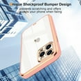thumbnail image 3 of Case Compatible with iPhone 12 Pro Max Case Crystal Clear Transparent Design Back Bumper Shockproof Slim Fit Soft TPU Silicone Protective Phone Case Cover for iPhone 12 Pro Max, Pink, 3 of 14