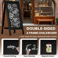 thumbnail image 5 of A-Frame Double-Sided Magnetic Chalkboard 40"x20", Solid Pine Wood Freestanding Sandwich Board for Restaurants, Cafes, Weddings (Black), 5 of 8