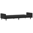 thumbnail image 4 of vidaXL 2-Seater Sofa Bed with Footstool Black Velvet, 4 of 9