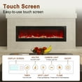 thumbnail image 3 of Mondawe 60 Inch Electric Fireplace Recessed and Wall Mounted, LED Linear Fireplace with Remote Control Ultra-Thin and Low Noise 1500W Adjustable 6 Flame Options, Timer, 3 of 11