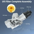 thumbnail image 4 of Ensamblaje de Carcasa de Filtro de Aceite de Aluminio Mejorado para Volkswagen Passat Jetta Golf GTI Enfriador de Aceite del Motor con Junta para Audi A3 A4 TT TTS 2006-2008 No. 06F115397K/06F115397J, 4 of 7