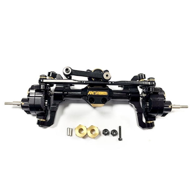 Vogacara 1 pieza 1/24 eje delantero RC pieza de actualización latón CNC Negro