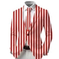 thumbnail image 3 of Rggeeun Teenage Boy Outerwear Carnival Stripe Graphic Long Sleeve Collar With Side Pockets One Button Straight Jacket Formal Casual Party Coat For Kids Trendy Casual Wear,Red,3-4 Years, 3 of 4