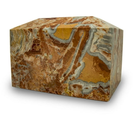 Faux Marble Urn - Marble Box Cremation Urn - Extra Large 250 Pounds - Rosemary Pink Rosemary