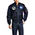 thumbnail image 3 of Alpha Industries MA-1 NASA Bomber Flight Jacket - Fighter Pilot Flight Jacket - Replica Blue, S, 3 of 3
