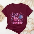 thumbnail image 5 of Youyipin Womens Tops 100 Days Of School Shirt For Women Teacher Graphic T-Shirt Happy 100Th Day Of School Gift Round Neck Short Sleeve Tee Tops Spring Tops For Women, 5 of 5