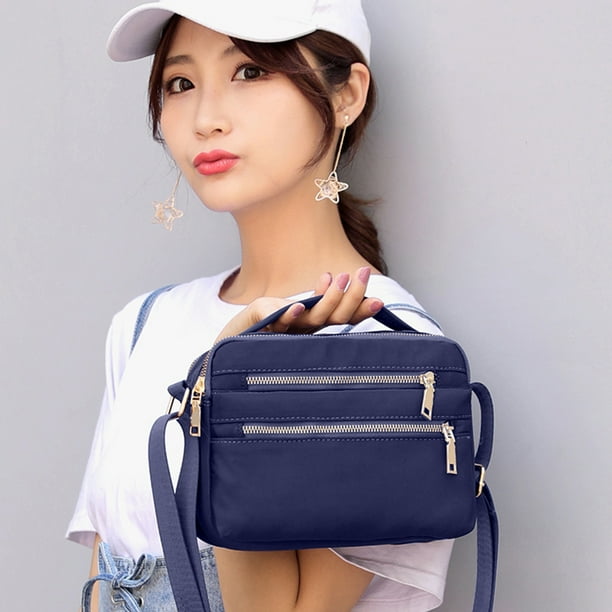 Bolsa bandolera multibolsillos de hombro de moda Suave para fiesta Azul oscuro Likrtyny Para Estrenar Walmart en linea