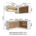 thumbnail image 3 of Cocina Integral de Esquina Madesa Glamy 329cm Blanco/Marrón, 3 of 5