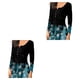 thumbnail image 3 of Sonducket Camisa de mujer Poliéster Primavera Cuello en V Estampado de flores Transpirable Lavable Blusa de manga larga Camisas de trabajo para Type17 NO17, 3 of 6