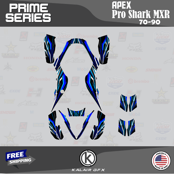 Kalair GFX Graphics Kit for APEX PRO SHARK MXR70 MXR90 (All Years) Prime Series
