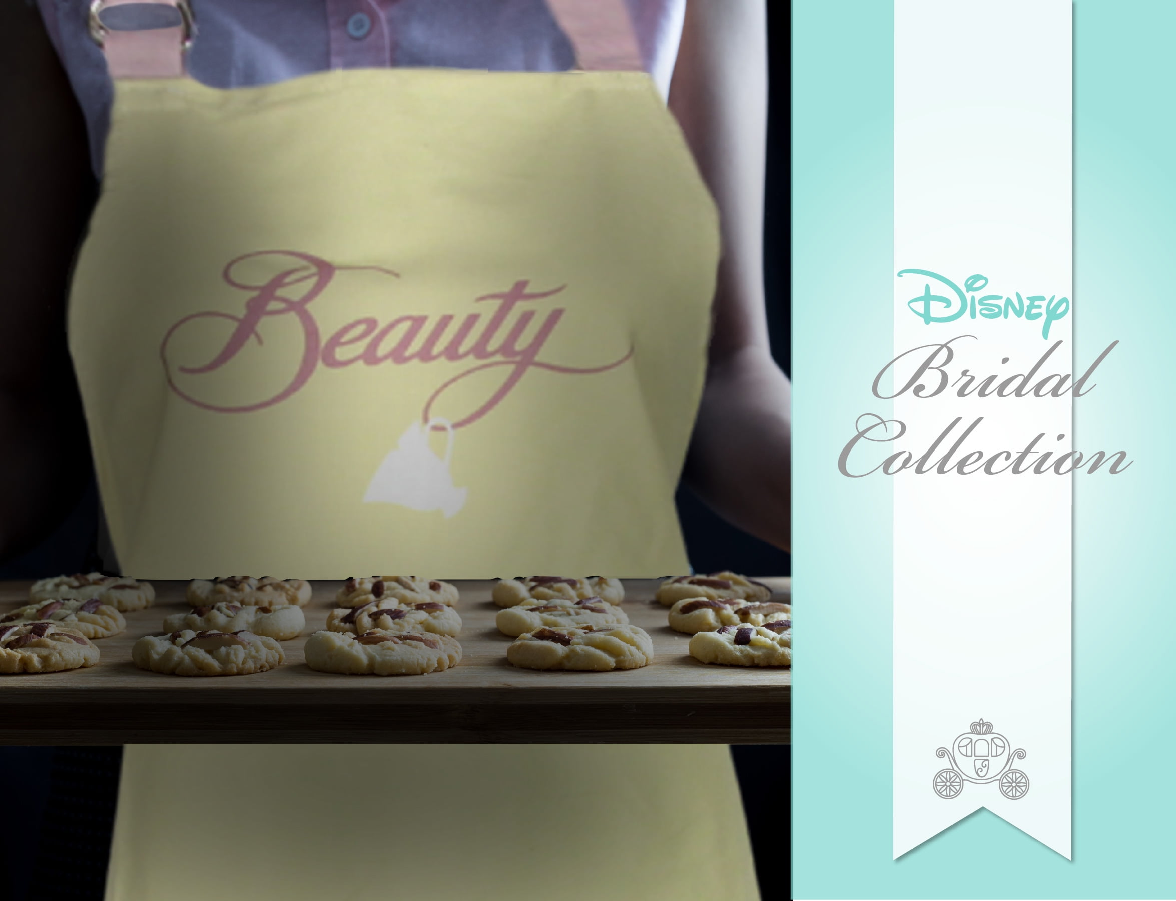 Disney Princess Cotton Apron, 2pk - Durable Yet Lightweight Kitchen Apron to Wear While Baking, Cooking, Grilling & More - Cute Cooking Apron to Protect Your Clothing from Stains -Beauty and the Beast