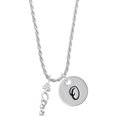 thumbnail image 1 of Delight Jewelry Silvertone Small Kiss Script Silvertone Script Initial Disc - O - Charm Necklace, 20"+3", 1 of 4